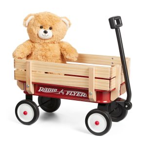 My 1st Steel & Wood Wagon with Teddy Bear